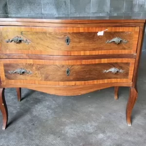 Comò Luigi XV in Mogano a 2 cassetti - Epoca '800