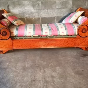 Divano Chaise-Longue Biedermeier - Epoca Carlo X in acero