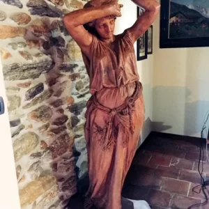 Statua Toscana - Metà '800 in Terracotta raffigurante Figura Femminile