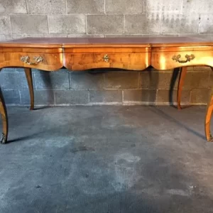Scrittoio Luigi XV in Noce Intarsi e Piano in Pelle - Epoca primi '900
