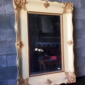 Specchiera Antica - Metà '800 in Legno Laccato e Dorato