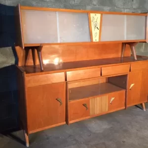 Credenza con Alzata Paolo Buffa in legno di faggio - Anni '50