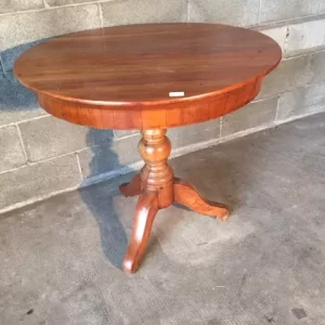 Tavolino Rotondo da Salotto - Epoca fine '800 in legno di Noce