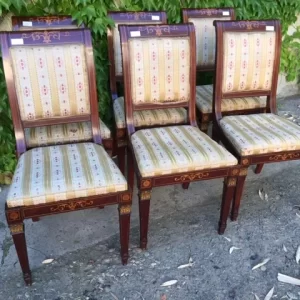 Set di 6 Eleganti Sedie Neoclassiche in Mogano - Epoca primi '900
