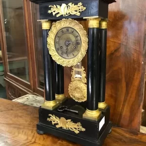 Orologio Impero Porcellana Limoges bronzi dorati - Epoca Metà '800