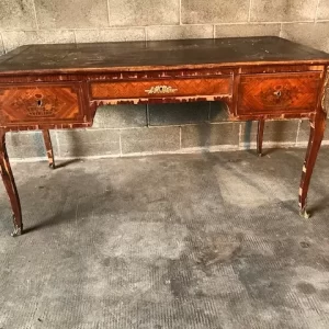 Scrittoio Luigi XVI legno pregiato piano in cuoio - Epoca fine '800
