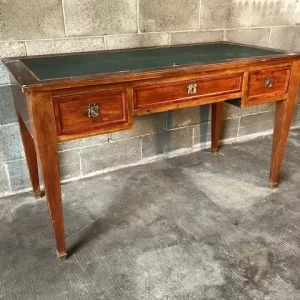 Scrittoio Luigi XVI in Mogano con Piano in Pelle Verde - Epoca '800
