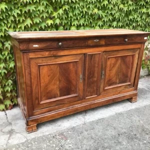 Credenza Carlo X in Noce con Piano in Marmo - Epoca '800