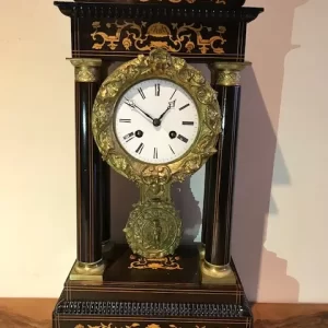 Orologio a Pendolo Impero in Legno Intarsiato - Epoca '800