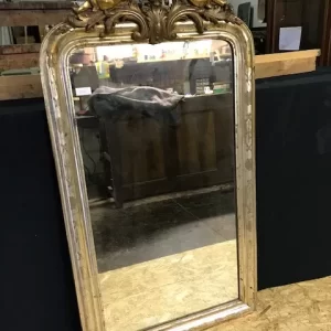 Specchiera Luigi Filippo con Cimasa - Epoca '800 in legno argentato