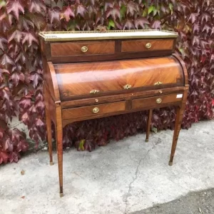 Scrittoio a Rullo Luigi XVI in bois de rose, marmo bianco - Epoca '800