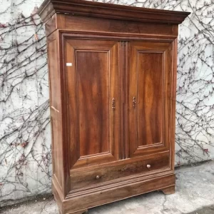 Armadio Carlo X - Epoca primo '800 in Noce con 2 Ante e 2 Cassetti