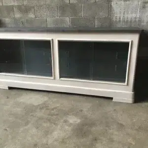 Bancone Laccato Bianco con Vetrine - Epoca '900