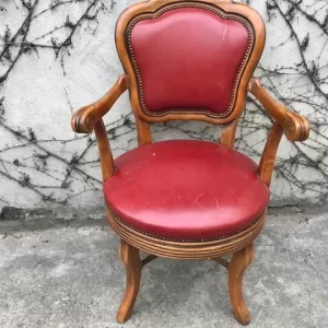 Poltrona da Scrittoio Girevole Epoca 1950 in Faggio