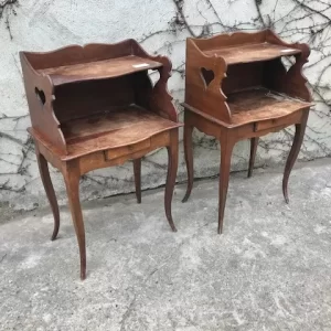 Coppia di comodini in Noce Provenzale - Epoca '900