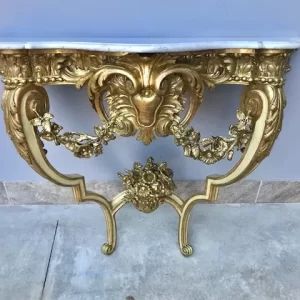Consolle Luigi XV - Epoca primo '800 in legno dorato