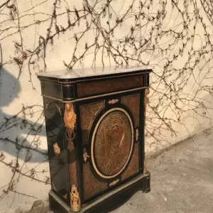 Credenza Boulle in marmo e bronzo - Epoca II metà '800