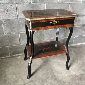 Tavolino da Salotto Napoleone III - Epoca fine '800 in legno ebanizzato
