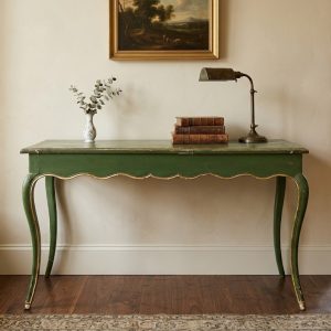 Tavolino Luigi XV – Fine '700 Laccato Verde con Filetti Dorati