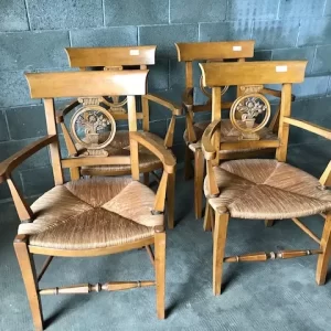Set di 4 Poltrone in Noce dell'800 - Restaurate con Stile