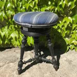 Sgabello da Pianoforte - Epoca II metà '800 in laccato nero