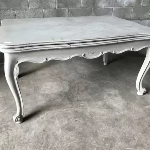 Tavolo Provenzale Allungabile in Laccato Grigio Chiaro - Anni '60