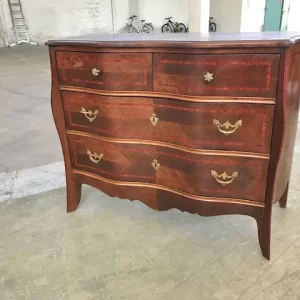 Cassettone Luigi XV in palissandro con intarsi - Epoca fine '800