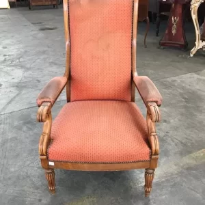 Poltrona Luigi Filippo - Epoca 1800 in mogano biondo