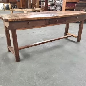 Tavolo rustico in legno di frutto - Epoca 1800 con cassetti