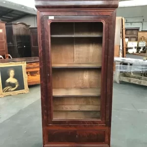 Libreria Carlo X - Epoca metà '800 in Mogano e Piuma di Mogano