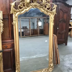 Specchiera Carlo X in legno e pastiglia dorata - Epoca '800