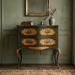 Cassettone Luigi XV Laccato in legno - Epoca '800