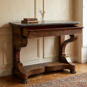 Consolle Carlo X - Epoca '800 in Mogano e Piuma
