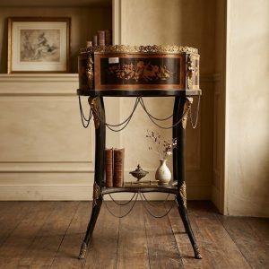 Fioriera Napoleone III – Epoca XIX secolo in legno intarsiato