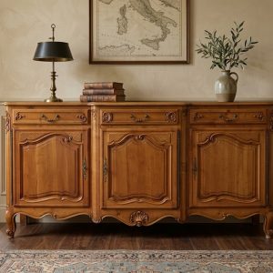 Credenza provenzale in ciliegio a 3 porte - Epoca anni '60