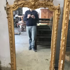 Specchiera Carlo X - II metà '800 in legno e pastiglia dorata