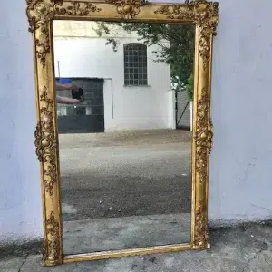 Specchiera Impero - Epoca '800 in Legno e Pastiglia Dorata