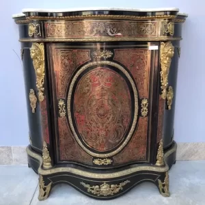 Credenza Boulle in marmo e ottone - Epoca II metà '800