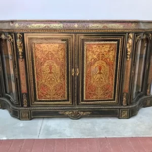 Credenza Boulle con Intarsi in Ottone e Madreperla - Epoca '800
