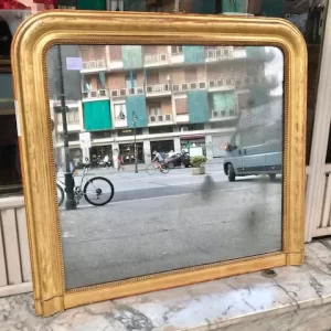 Specchiera Luigi Filippo - Epoca fine '800 in Legno Dorato
