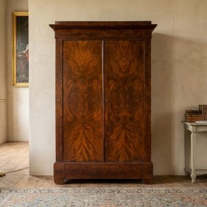 Armadio Carlo X - Epoca '800 in Mogano con Interni in Rovere