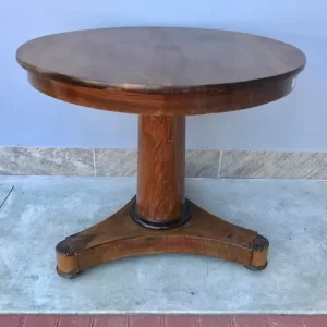 Tavolino Rotondo Impero in Noce - Epoca '800
