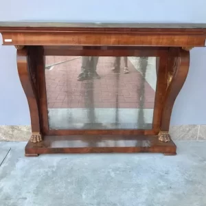 Consolle Impero in Mogano con Specchio Originale - Epoca primo '800