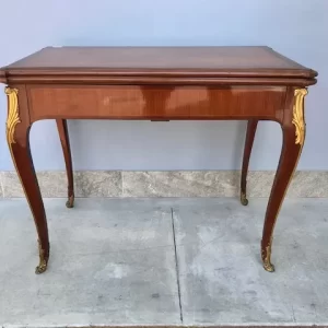 Tavolino da Gioco Luigi XV in Mogano Palissandro - Epoca II metà '800