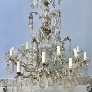 Lampadario a 15 luci in Cristallo di Boemia - Primi '900