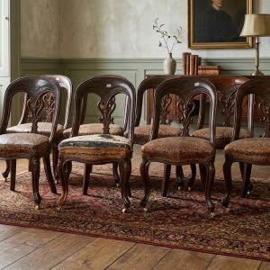 Set di 8 Sedie Inglesi dell'800 in Mogano