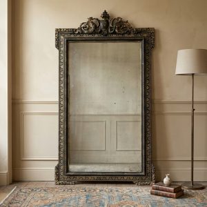 Specchiera Inglese in legno ebanizzato e dorato - Fine '800