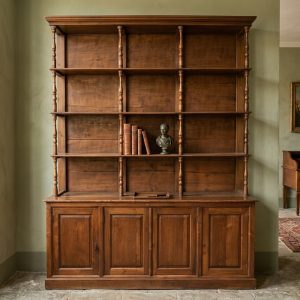 Grande Libreria a giorno in Teak - Epoca fine '800