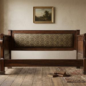 Divano stile Impero in legno di noce con bretelle - Epoca '800