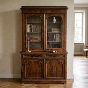 Credenza con alzata e vetrina  in mogano - Epoca metà '800